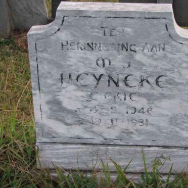 HEYNEKE M.J. 1946-1981