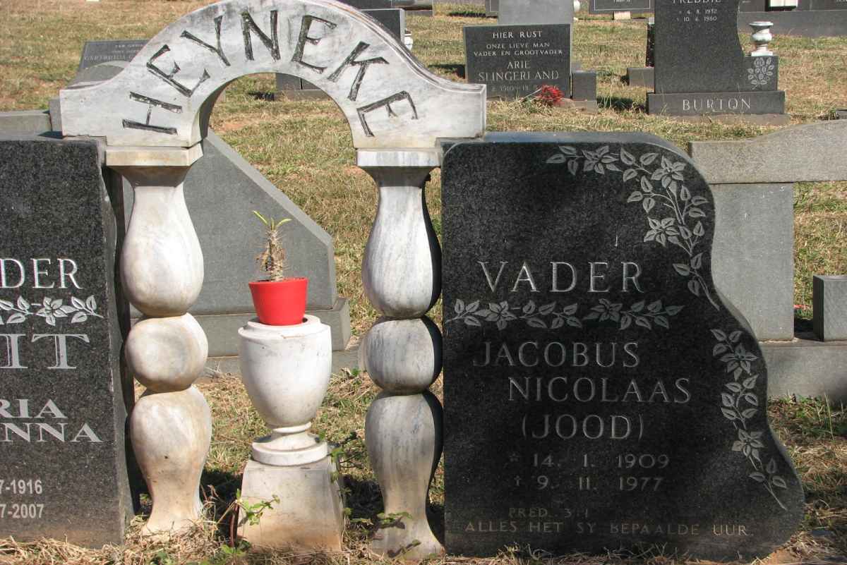 HEYNEKE Jacobus Nicolaas 1909-1977