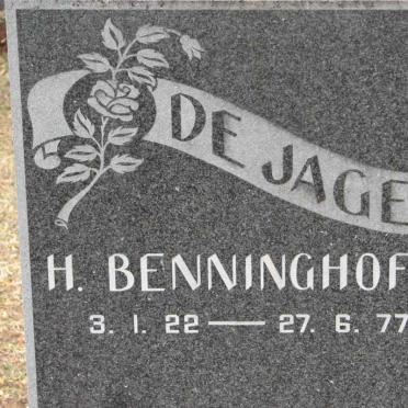 JAGER H. Benninghoff, de 1922-1977