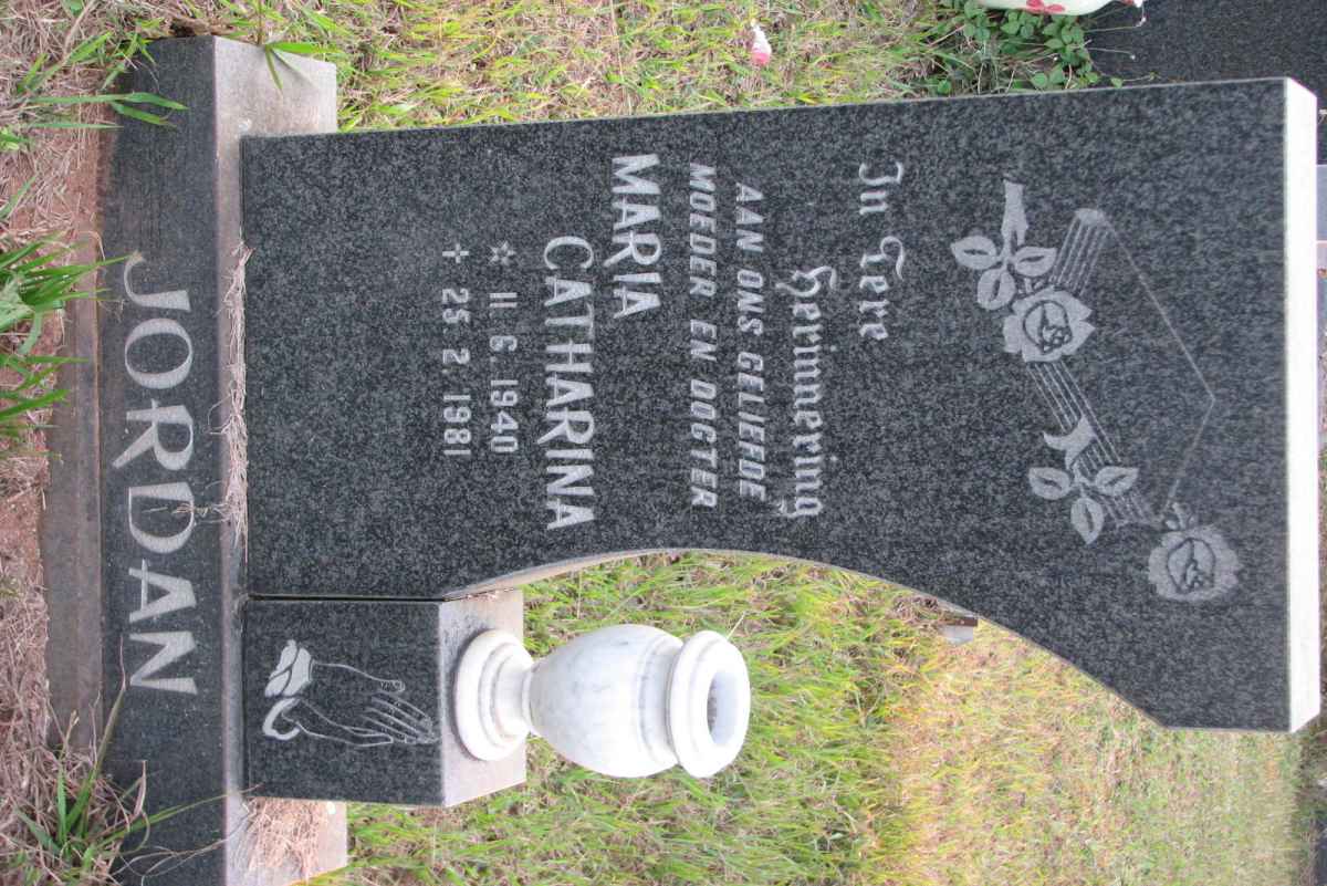 JORDAN Maria Catharina 1940-1981