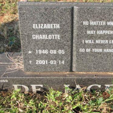 JAGER Elizabeth Charlotte, de 1946-2001