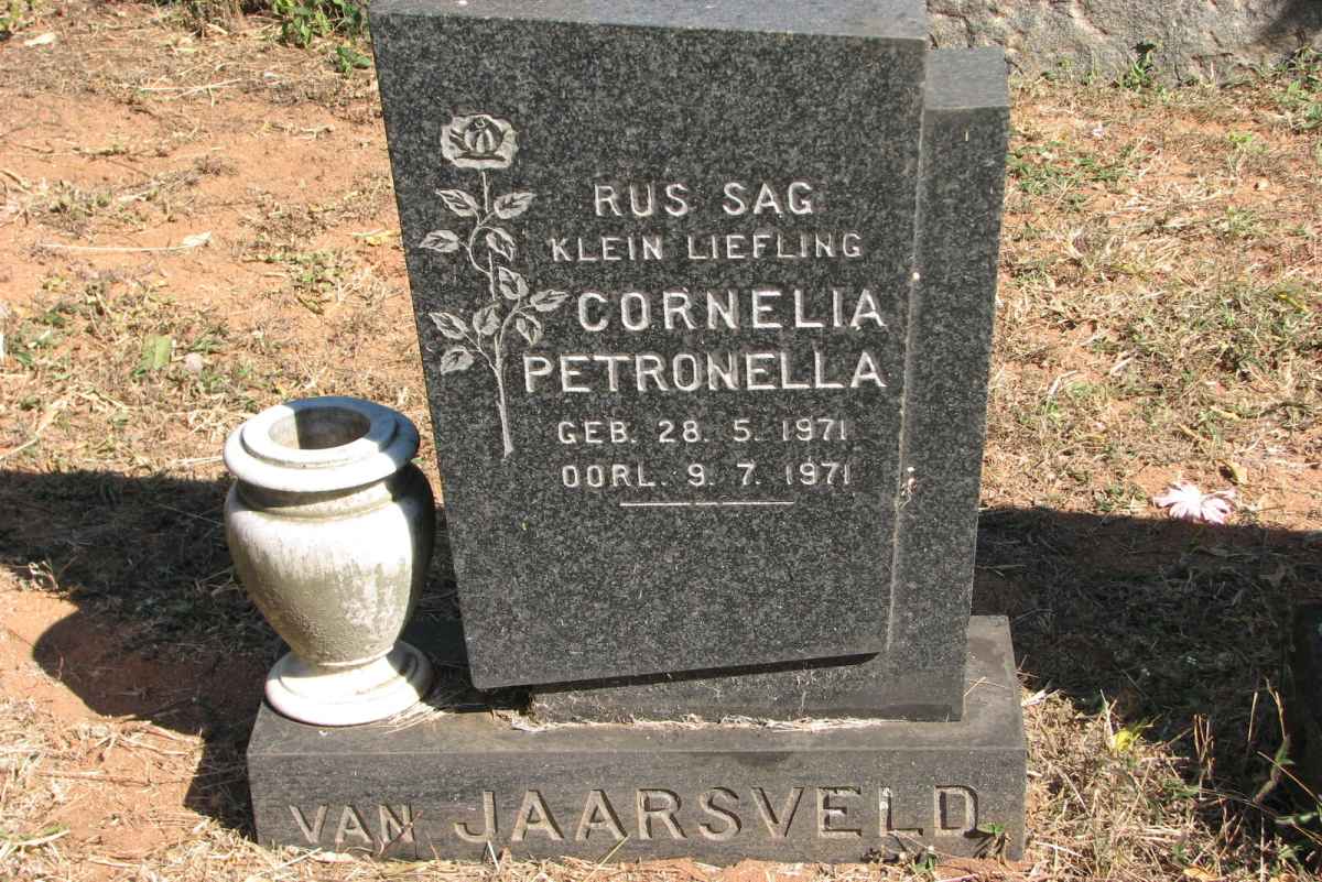 JAARSVELD Cornelia Petronella, van 1971-1971