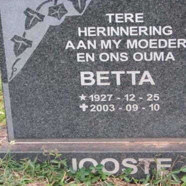 JOOSTE Betta 1927-2003