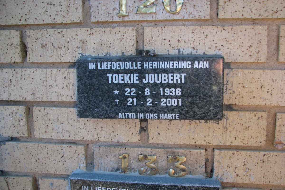JOUBERT Toekie 1936-2001
