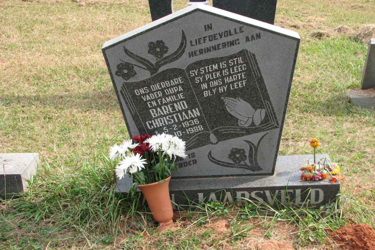 JAARSVELD Barend Christiaan, van 1936-1988