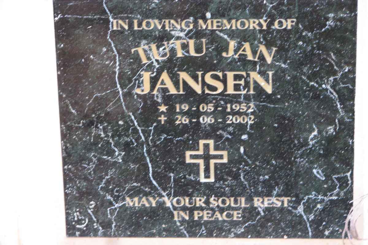 JANSEN Tutu Jan 1952-2002