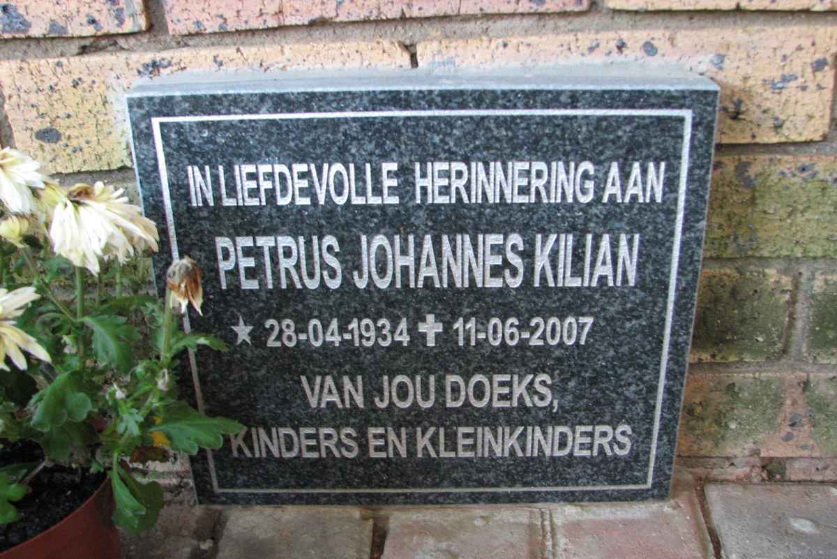 KILIAN Petrus Johannes 1934-2007