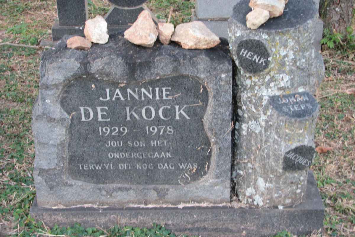 KOCK Jannie, de 1929-1978