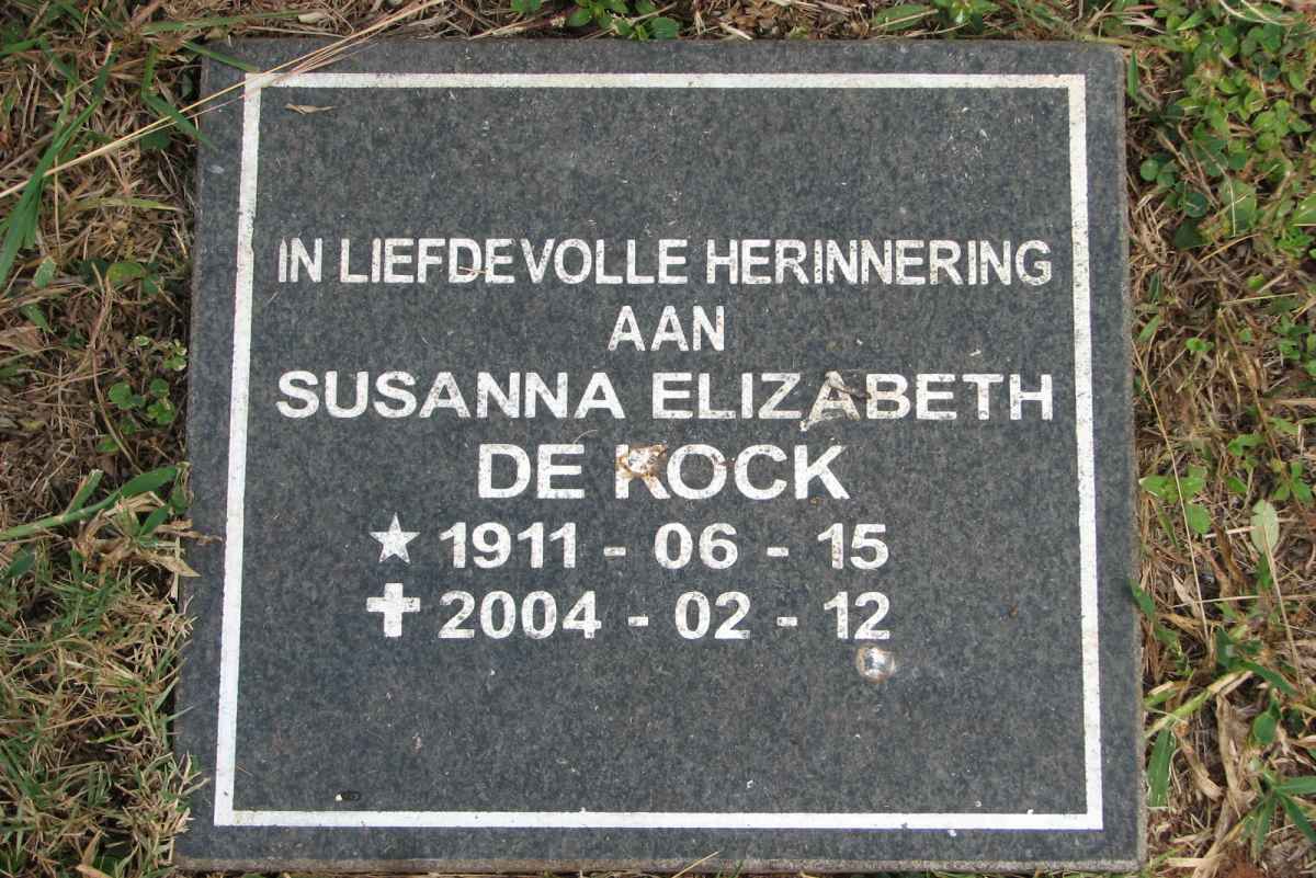 KOCK Susanna Elizabeth, de 1911-2004