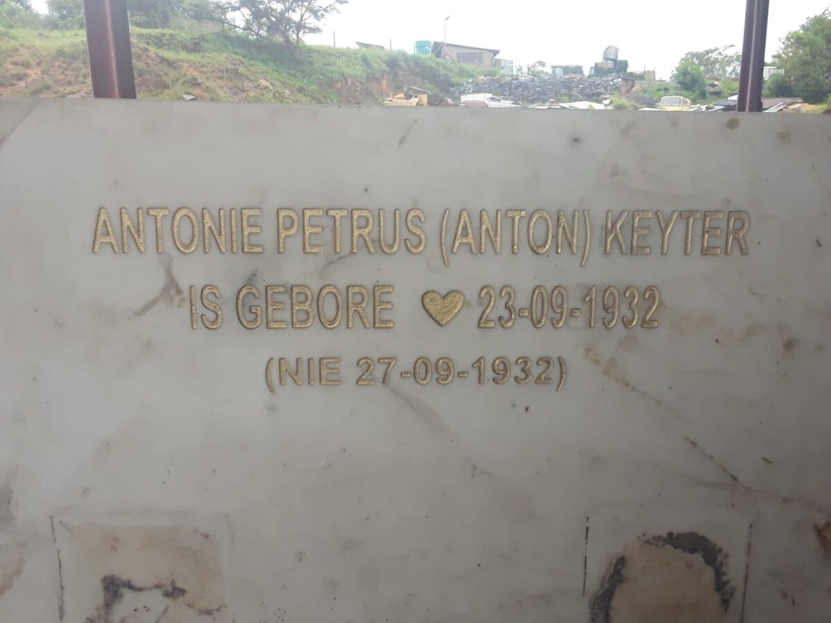 KEYTER Antonie Petrus 1932-1975 &amp; Maria Magdalena 1938-2019