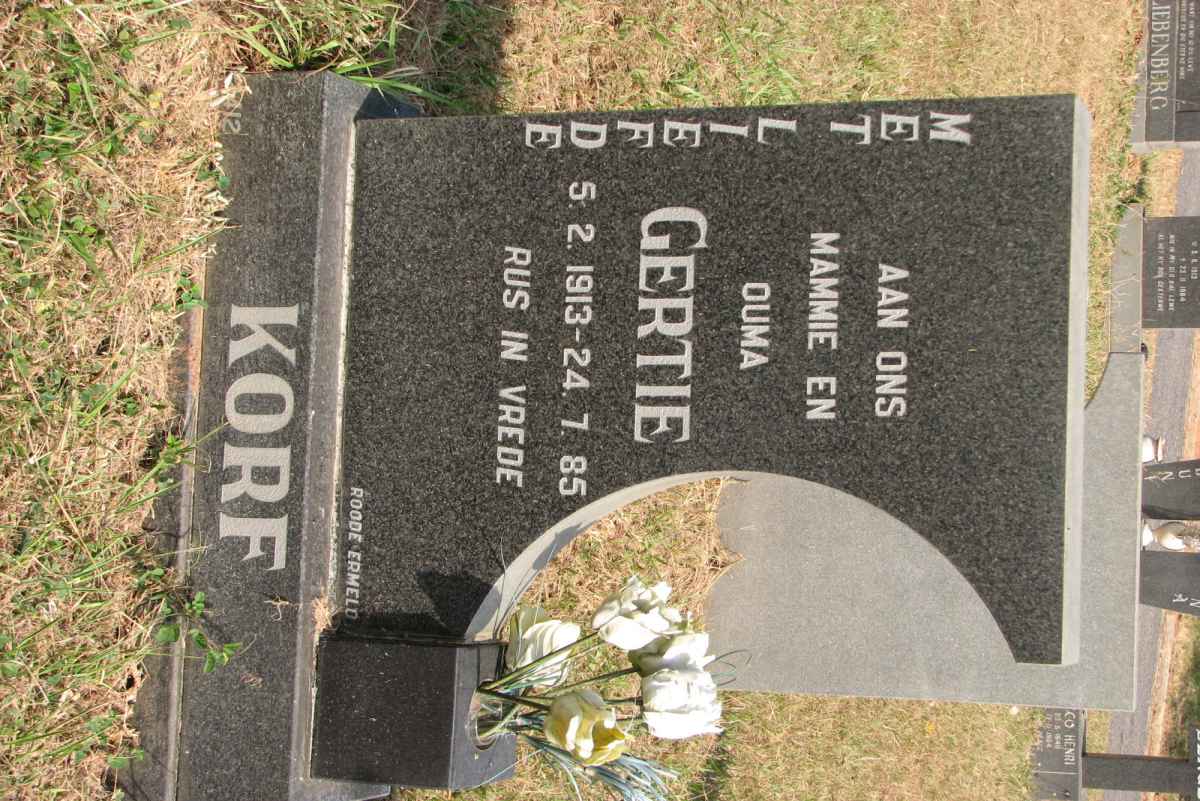 KORF Gertie 1913-1985