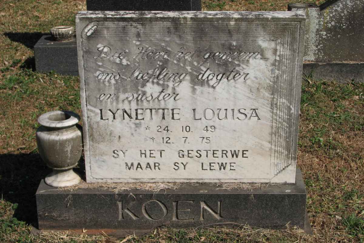 KOEN Lynette Louisa 1949-1975