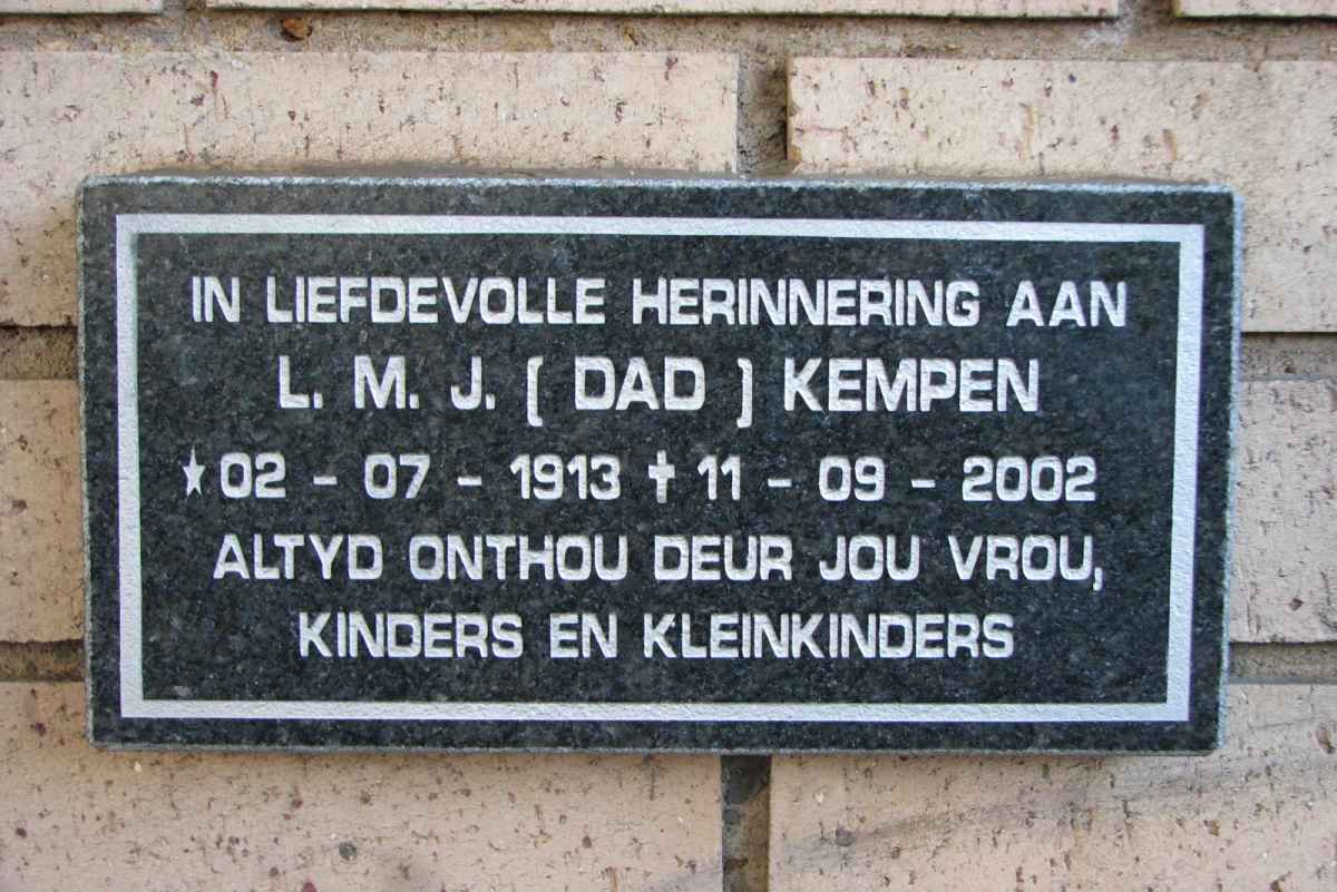 KEMPEN L.M.J. 1913-2002
