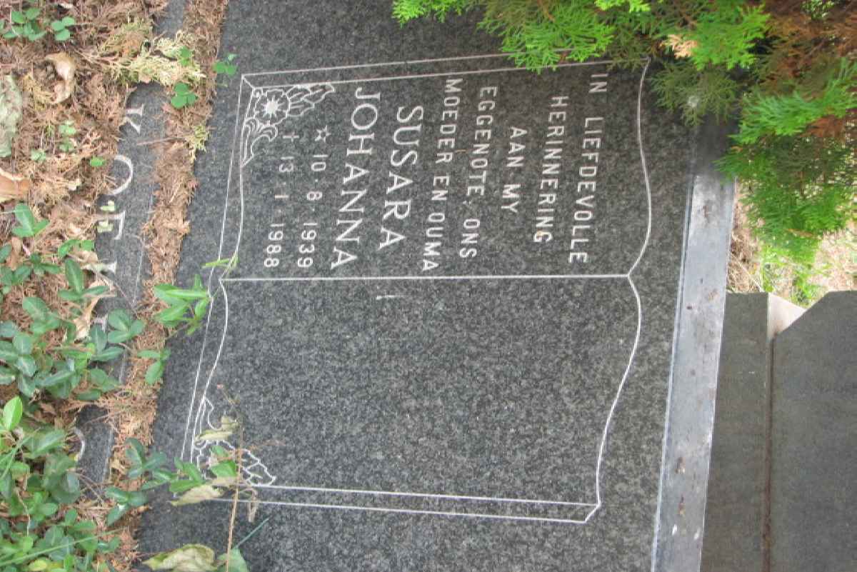 KOEKEMOER Susara Johanna 1939-1988