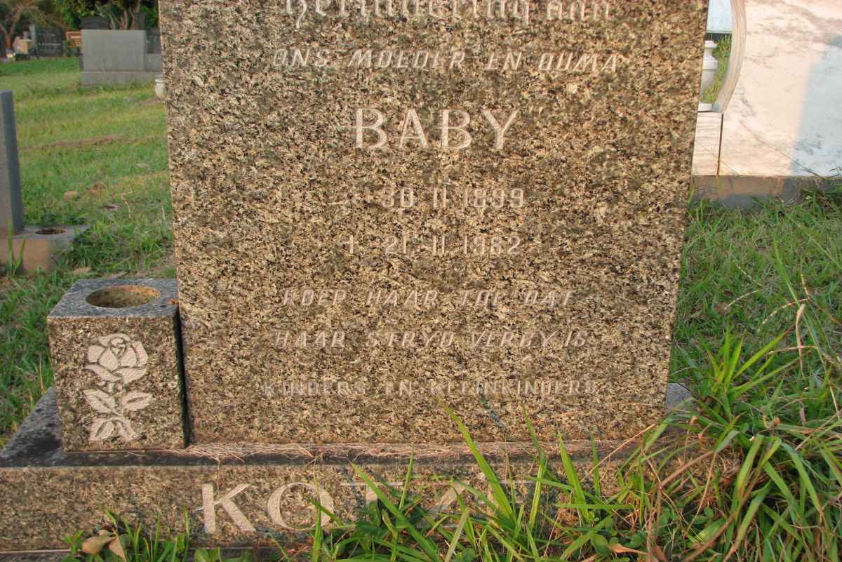 KOTZE Baby 1899-1982