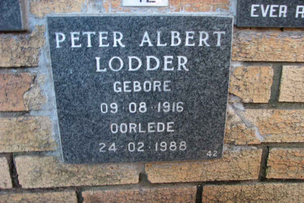 LODDER Peter Albert 1916-1988