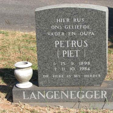 LANGENEGGER Petrus 1898-1984