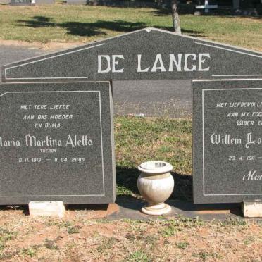 LANGE Willem Lodewickus, de 1911-1975 &amp; Maria Martina Aletta THERON 1919-2000