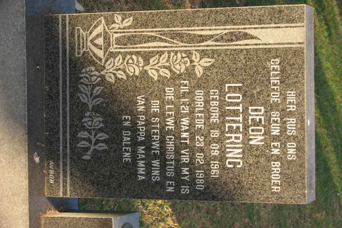 LOTTERING Deon 1961-1980