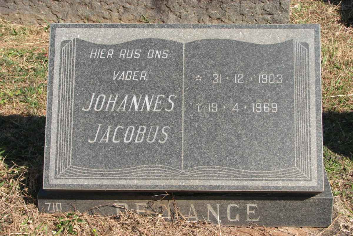 LANGE Johannes Jacobus, de 1903-1969