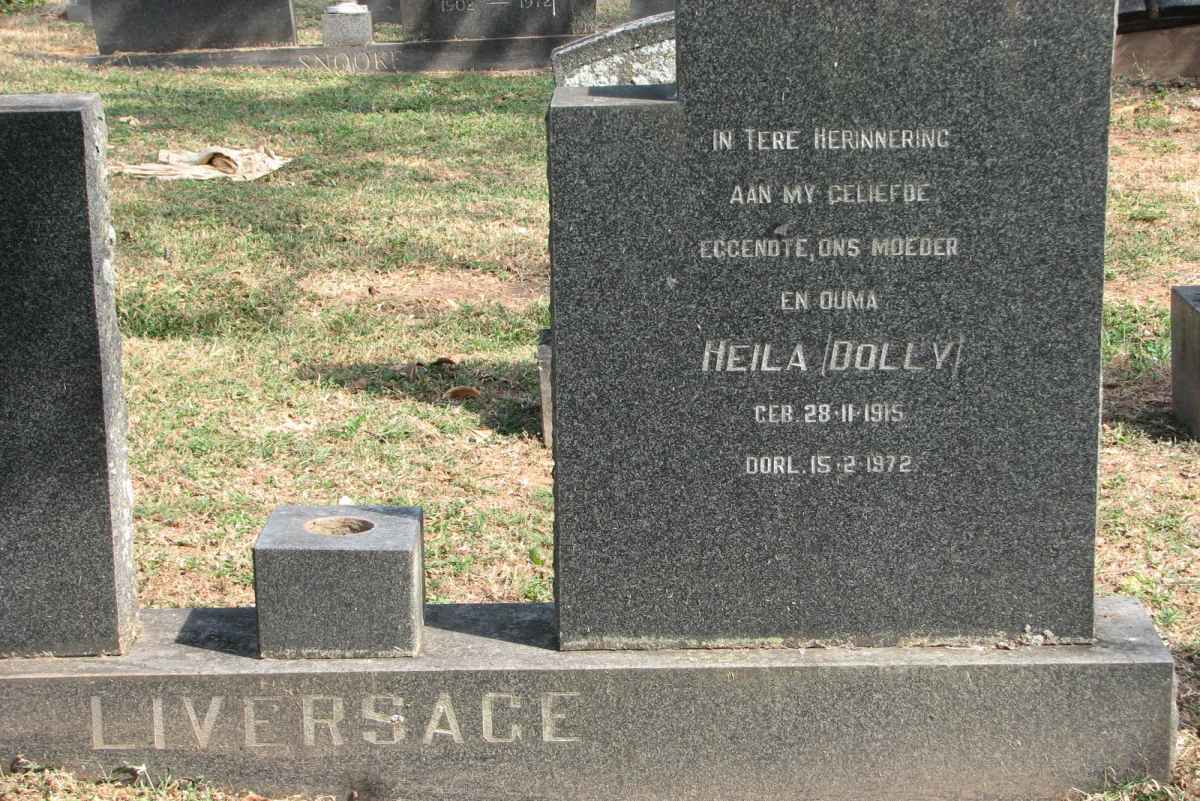LIVERSAGE Heila 1915-1972