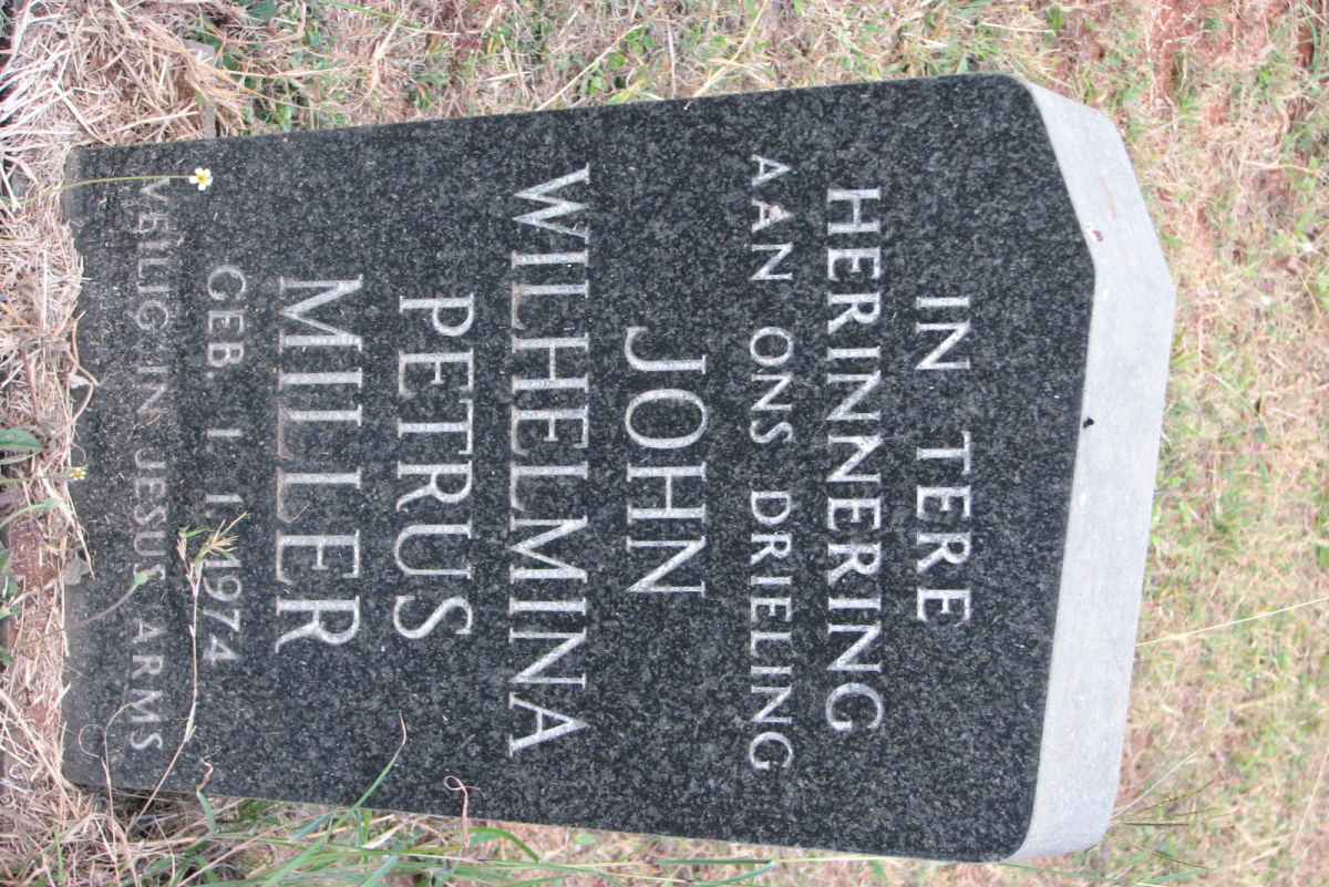 MILLER John 1974-1974 :: MILLER Wilhelmina 1974-1974 :: MILLER Petrus 1974-1974