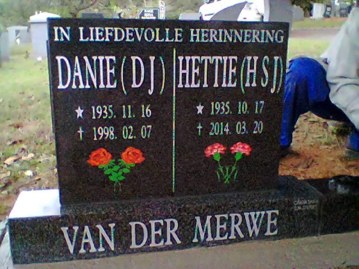MERWE D.J., van der 1935-1998 &amp; H.S.J. 1935-2014