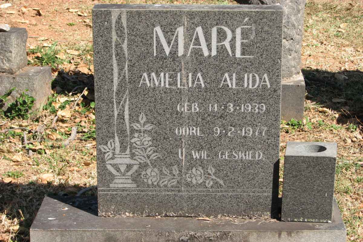 MARÉ Amelia Alida 1939-1977