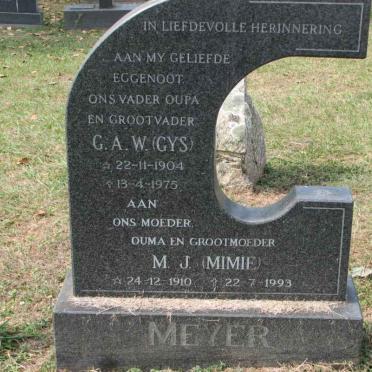 MEYER G.A.W. 1904-1975 &amp; M.J. 1910-1993