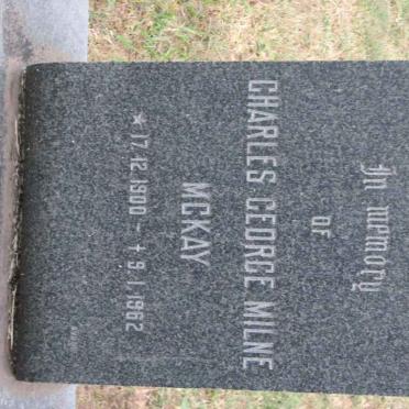 McKAY Charles George Milne 1900-1962