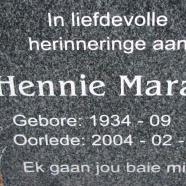 MARAIS Hennie 1934-2004