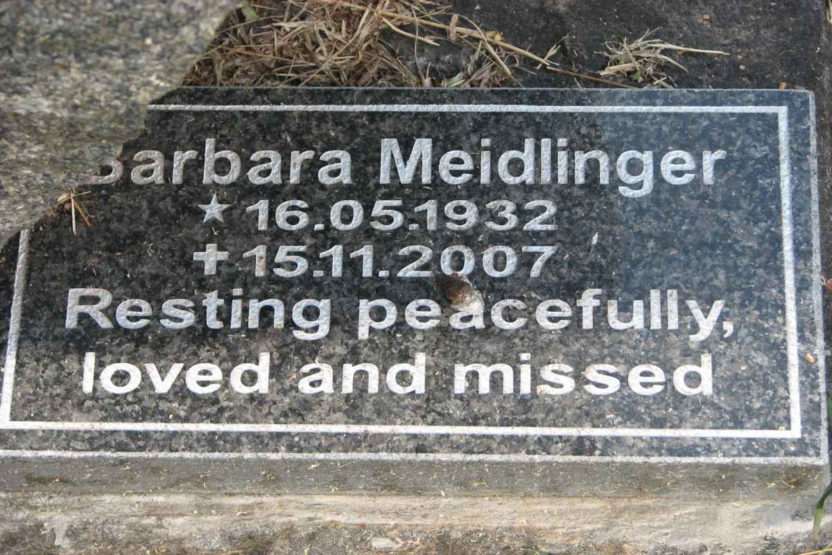 MEIDLINGER Barbara 1932-2007