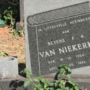 NIEKERK Beyers F.H., van 1904-1982