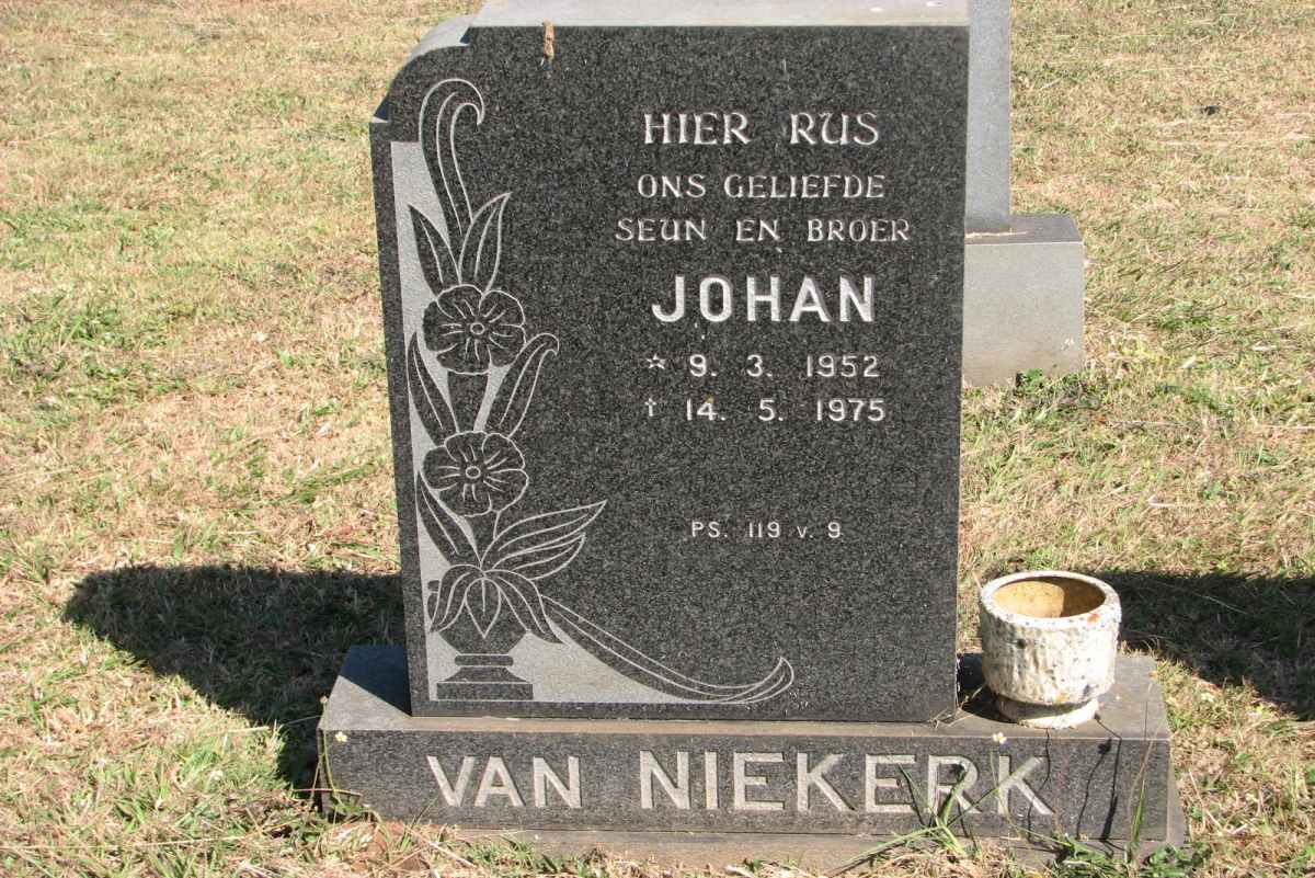 NIEKERK Johan, van 1952-1975