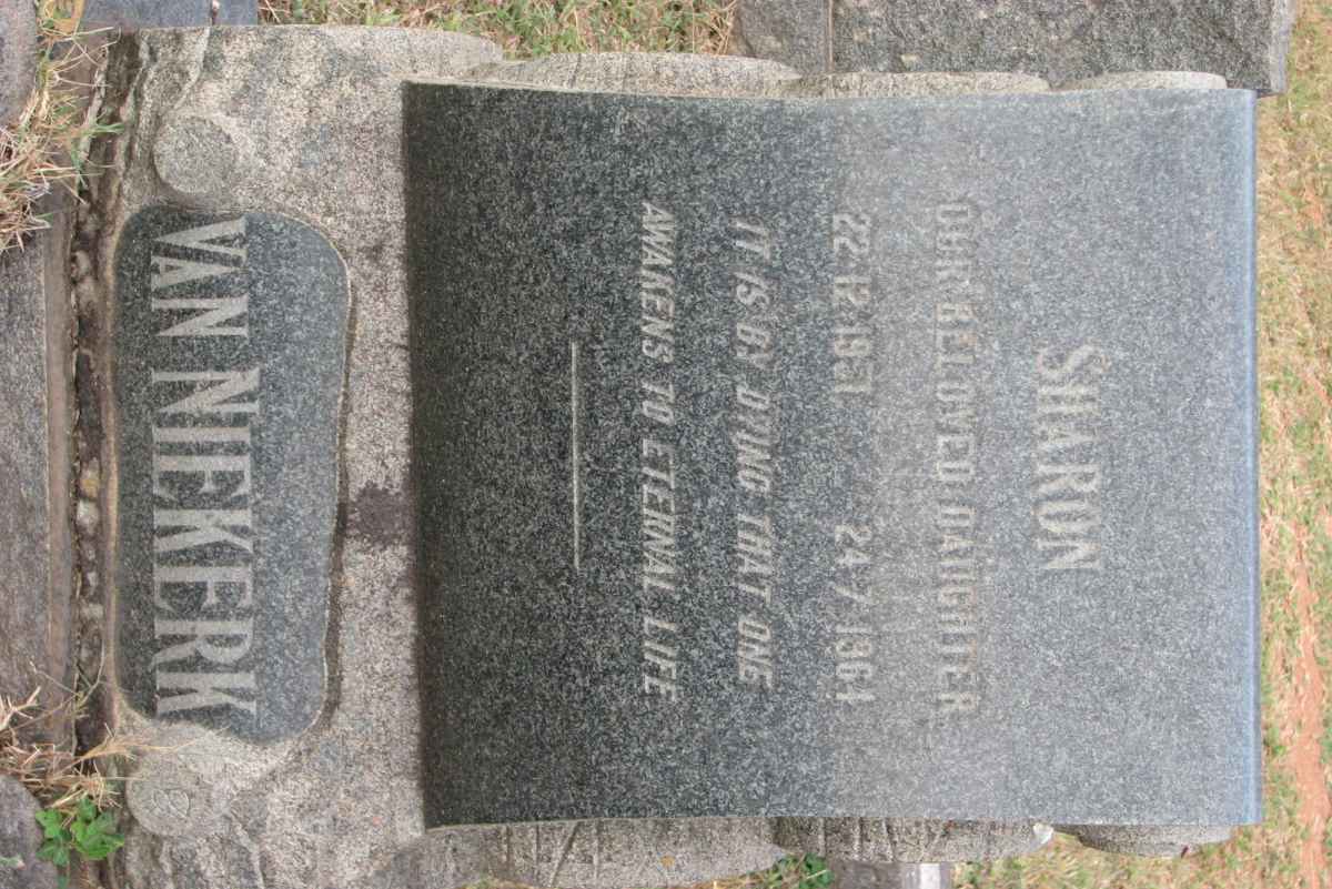 NIEKERK Sharon, van 1951-1964