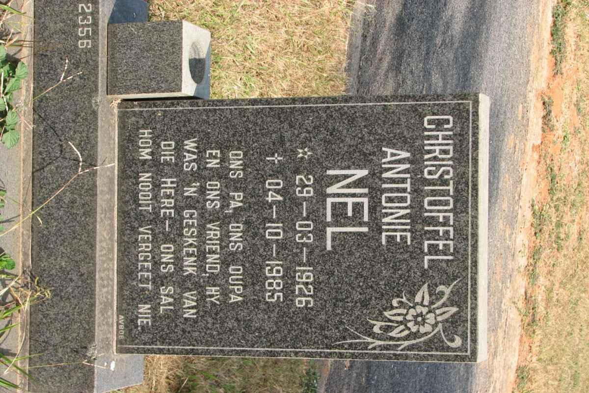 NEL Christoffel Antonie 1926-1985