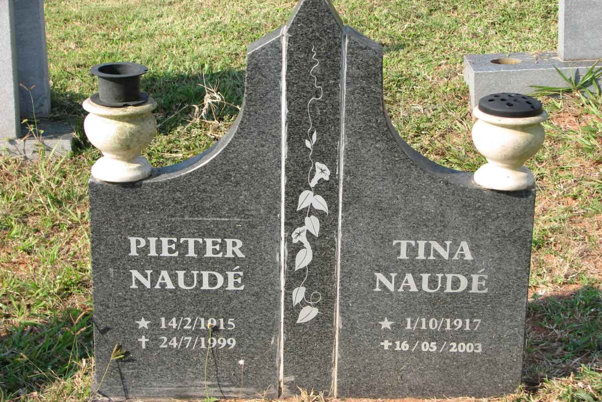 NAUDÉ Pieter 1915-1999 &amp; Tina 1917-2003