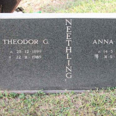 NEETHLING Theodor G. 1899-1989 &amp; Anna M.E. 1909-1986