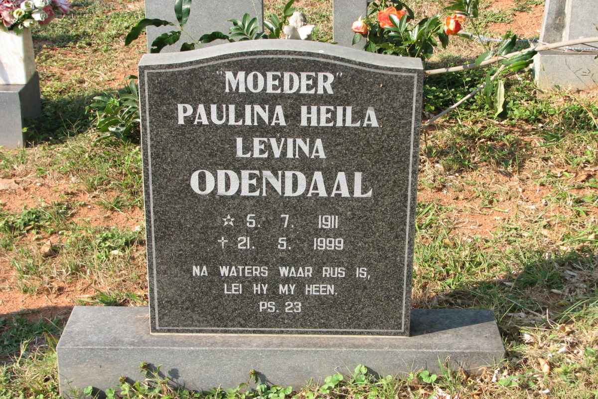 ODENDAAL Paulina Heila Levina 1911-1999
