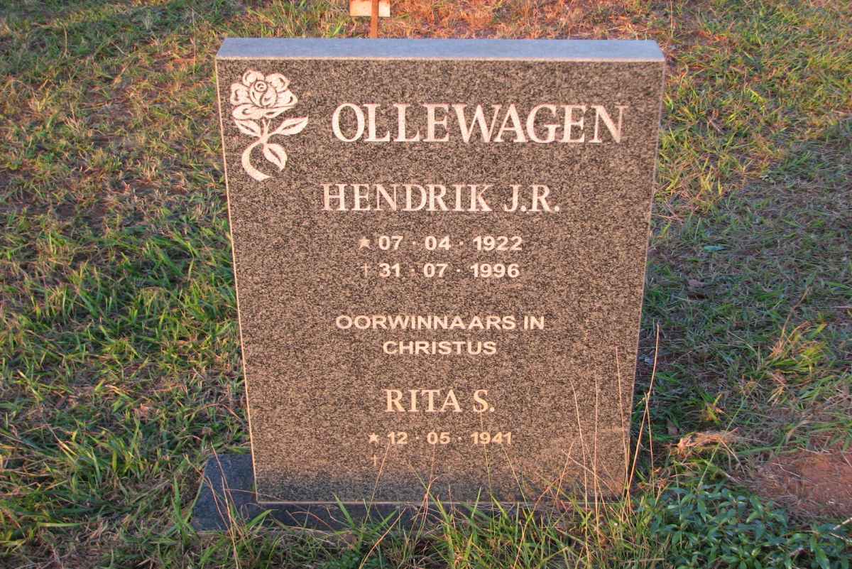 OLLEWAGEN Hendrik J.R. 1922-1996 &amp; Rita S. 1941-