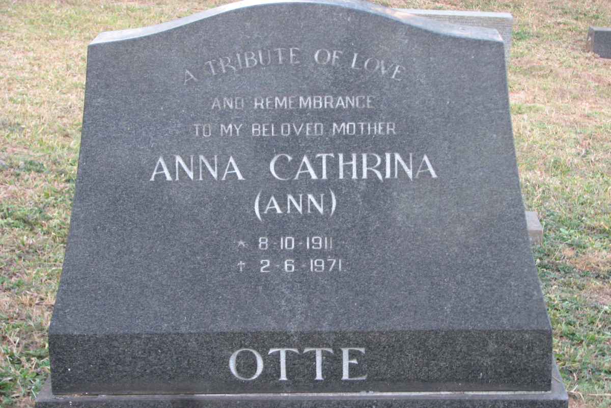 OTTE Anna Cathrina 1911-1971