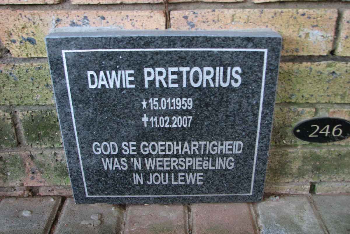 PRETORIUS Dawie 1959-2007
