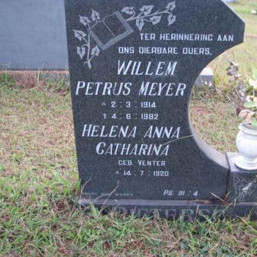PIETERSE Willem Petrus Meyer 1914-1982 &amp; Helena Anna Catharina VENTER 1920-