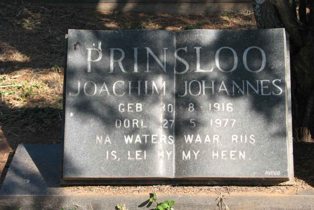 PRINSLOO Joachim Johannes 1916-1977