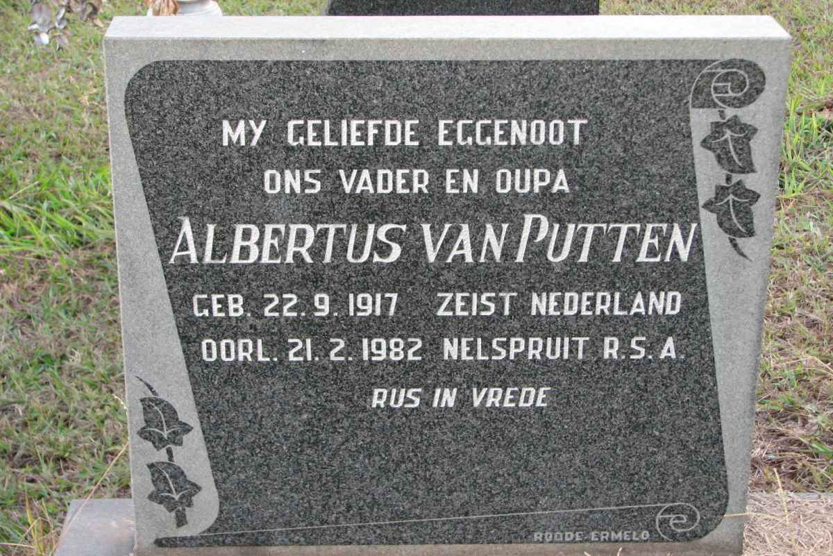 PUTTEN Albertus, van 1917-1982