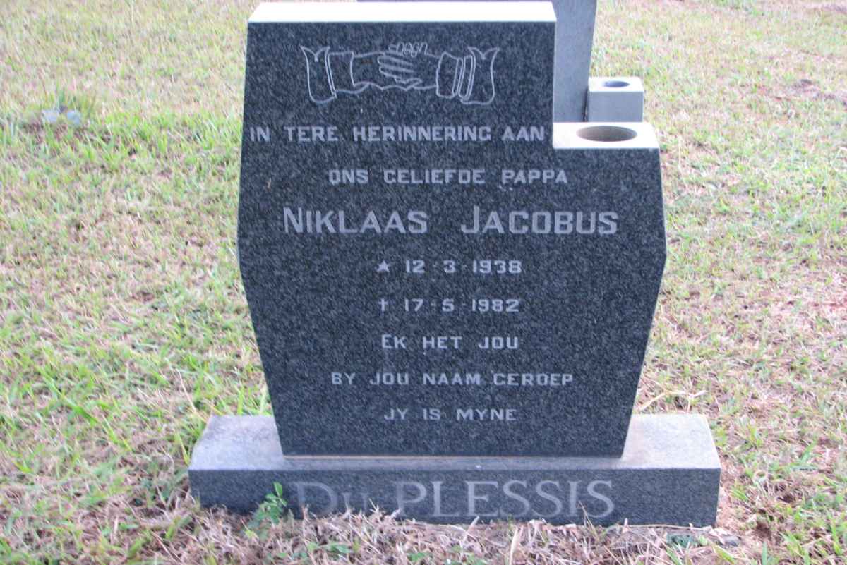 PLESSIS Niklaas Jacobus, du 1938-1982