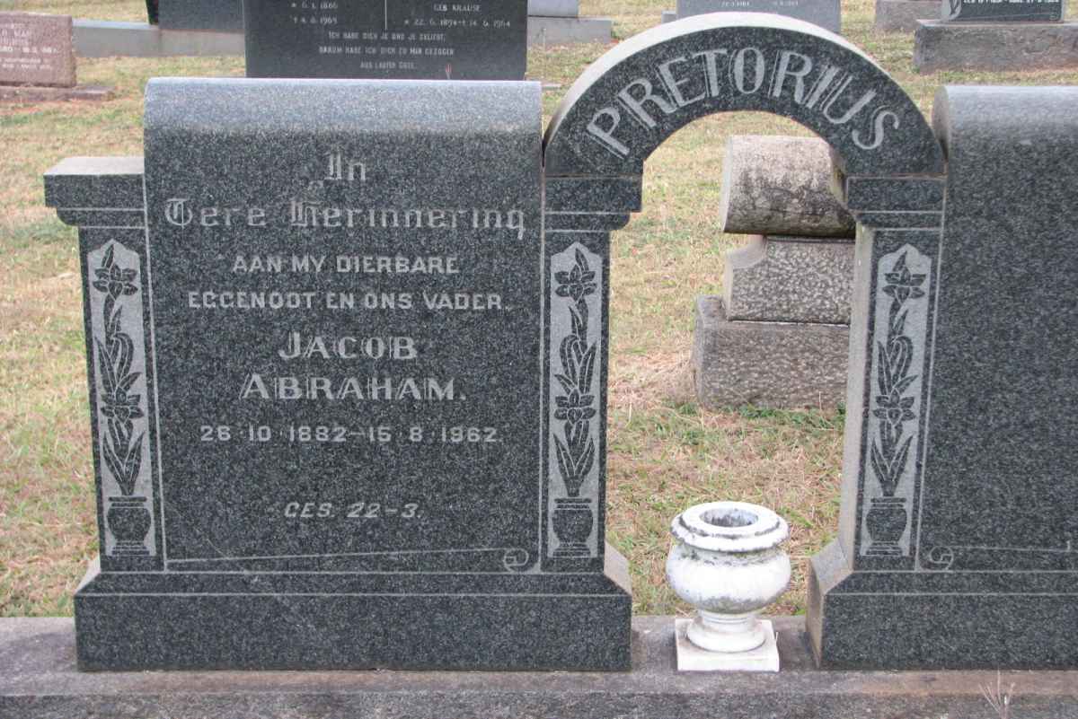 PRETORIUS Jacob Abraham 1882-1962