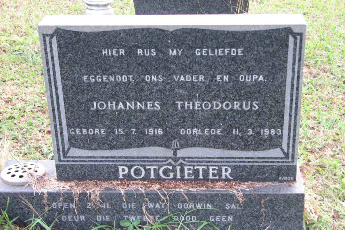 POTGIETER Johannes Theodorus 1916-1983