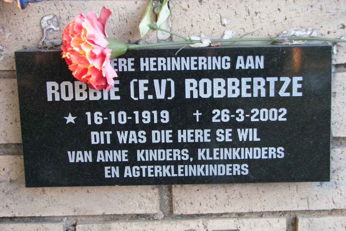 ROBBERTZE F.V. 1919-2002
