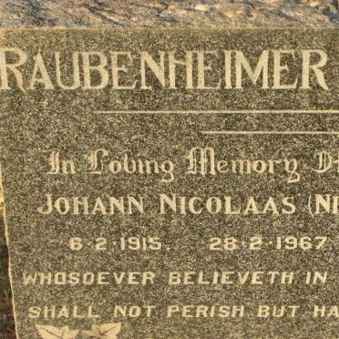 RAUBENHEIMER Johann Nicolaas 1915-1967